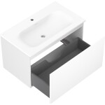 MEXEN/S - Orio koupelnová skříňka 80 cm s umyvadlem Vela, 1 šuplík, bílá mat 91A10-08047-1-BF01-W23M01