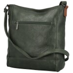 Stylová dámská koženková crossbody kabelka Barcia new, tmavě zelená