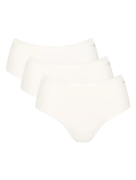 Dámské kalhotky GO Daily Cotton Midi 3P - Sloggi hedvábně bílá (00GZ) 0XXL