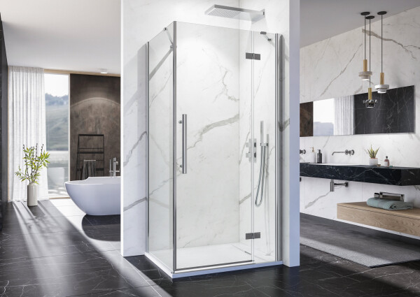 Aquatek Better R13 CHROM Sprchový kout čiré sklo 8mm, 100x80x195cm A152569
