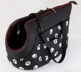 Hobbydog R1 černá s tlapkami / Taška pro psa (R1 TORCWL3)