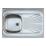 Dřez 1K 800/600 levý satén + sifon