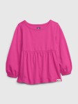 GAP Dětské tričko organic cotton peplum Holky