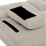 Trojmístná rozkládací pohovka, béžová, látka, ASB-C3034 CRM2