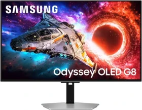 32" Samsung Odyssey OLED G8 stříbrná / Herní monitor / OLED / 4K UHD / 240Hz / 0,03ms / HDR10+ (LS32HG800SUXEN)