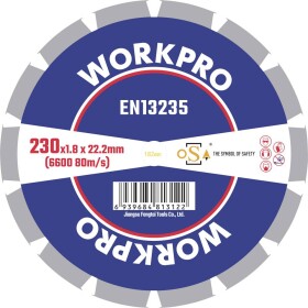 WorkPro GSOSSE-4 Řezný kotouč 230 mm 1 ks keramika, Porcelán, mramor, zdivo, sklo, Vápenec, granit, přírodní kámen, pískovec