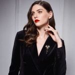 Perleťová brož ve tvaru motýla Jaide, Zlatá