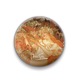 Magnet Alfons Mucha Jaro, kulatý, cm