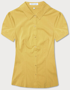 Žlutá halenka krátkými rukávy (SSD16212D) Barva: odcienie żółtego, Velikost: