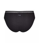 Dámské kalhotky GO Ribbed R Tai C2P - BLACK - černé 0004 - SLOGGI BLACK M