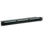 Intellinet 24-Port Cat6a Patchpanel geschirmt 1HE Kabeleinführung 90° abgewinkelt schwarz 24 portů patch panel 483 mm (1