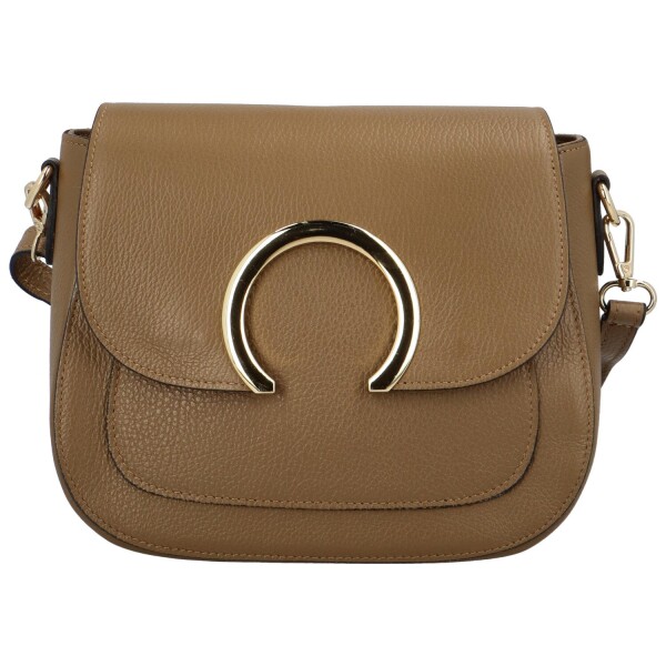 Luxusní dámská kožená crossbody Juliette, khaki