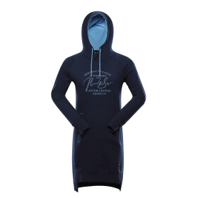 Tmavě modré dámské mikinové šaty s kapucí ALPINE PRO ANAHA