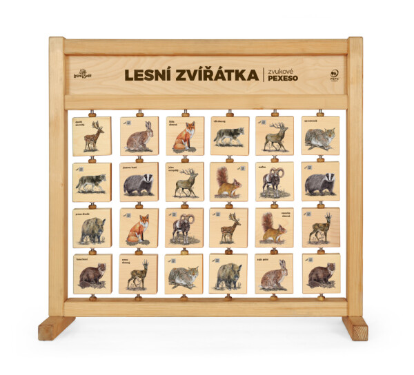 Pexeso zvukové stolní - Lesní zvířátka