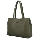 Módní dámská koženková kabelka na rameno Coveri Temari, tmavě zelená