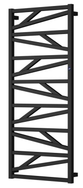 Instalprojekt - Koupelnový radiátor TRICK černá barva - Barva - Černá , Doporučená topná tyč (W) - 900, Rozměr A - 55, Rozměr C - 185, Skutečný rozměr radiátoru (v mm) - 530 x 1847 mm, Typ připojení - Středové 50 mm RADTRK501831SP
