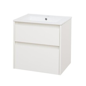 MEREO - Opto, koupelnová skříňka s keramickým umyvadlem 61 cm, bílá CN910