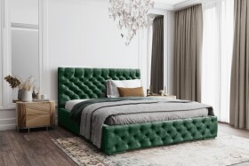 FRONTI Postel MODEL 02 200x200 zelená - MAGIC VELVET 2225