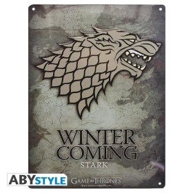 Game of Thrones Plechová cedule: Stark 38 x 28 cm