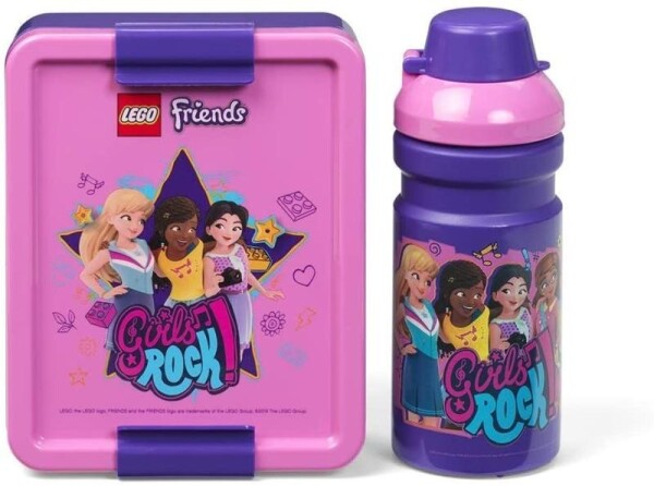 LEGO Friends Girls Rock svačinový set fialová láhev box