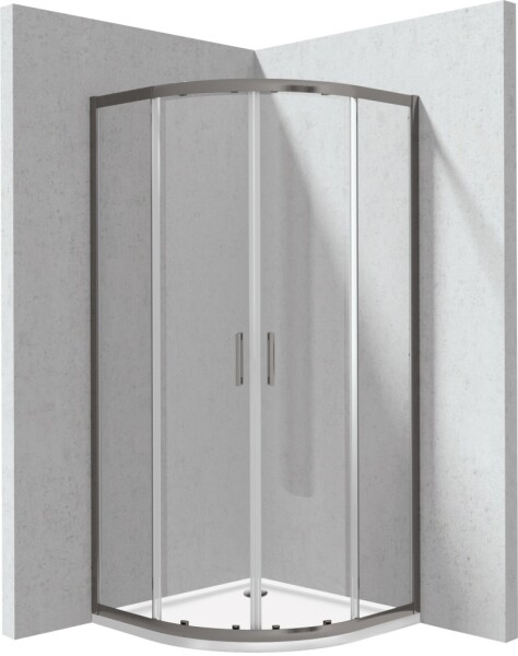 DEANTE - Funkia Evo čtvrtkruh sprchový kout s vaničkou, 90x90 cm KYPPD099P