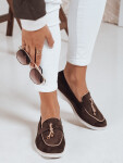 Dámské semišové hnědé mokasíny FashionStreet ZY1051 37