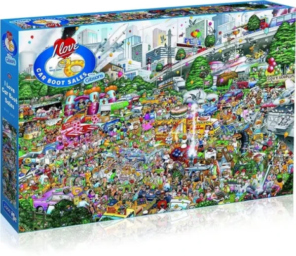 GIBSONS Puzzle Miluji prodej z kufru auta