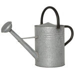 Ib Laursen Zahradní konev Black Handles 11 l, stříbrná barva, kov