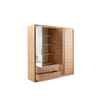 Šatní skříň Majorka Barva korpusu: Dub artisan, Rozměry: 203 cm, Dveře: Dub artisan + zrcadlo