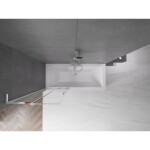 MEXEN/S - Velar L dvoukřídlá posuvná vanová zástěna 70 x 150, transparent, chrom 896-070-003-01-01