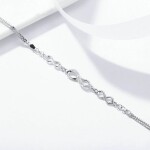 Stříbrný náramek Triple Infinity, stříbro 925/1000, nekonečno, Stříbrná 16 cm + 5 cm (prodloužení)