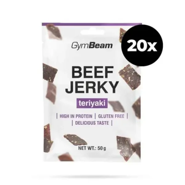 Sušené maso Beef Jerky - GymBeam (teriyaki, 20 x 50 g) (35542-10-20x50g-teriyaki)