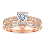 LUNICA Dva elegantní stříbrné prstýnky ROSE GOLD Velikost prstenu: 9 (EU: 59-61) 0613_9