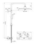 IDEAL STANDARD - Ceratherm T25+ Sprchový set s termostatem, 26x26 cm, 2 proudy, chrom A8530AA