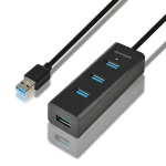 AXAGON HUE-S2BL 4x USB3.0 Charging Hub / 1.2m Cable / MicroUSB Charging (HUE-S2BL)