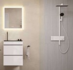 HANSGROHE - Raindance Alive Q Sprchový set s termostatem, 21x34 cm, 3 proudy, EcoSmart, matná bílá 24591700