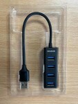 AXAGON HUE-M1A USB 3.2 mini hub černá / 4x USB 3.2 / 20 cm / kovový plášť (HUE-M1A)