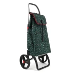 Rolser I-Max Wild 2 Logic RSG leopardí vzor zelená / Nákupní taška na kolečkách / Objem 43 l / Nosnost 40 kg