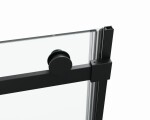 HOPA - Sprchové dveře BELVER BLACK NEW - Barva rámu - Černá, Rozměr A - 140, Směr zavírání - Univerzální Levé / Pravé, Výplň - Čiré bezpečnostní sklo - 8 mm BCBELV14BCN