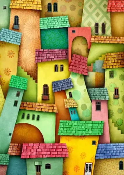 ENJOY Puzzle Veselé domky