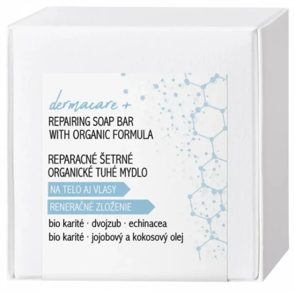 DERMACARE+ Reparační organické tuhé mýdlo pro účinnou relipidaci 150 g