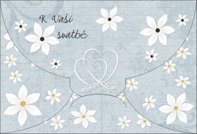 Svatební obálka s bílými kvítky - Albi