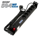 Acar 504WF Rack 19" černá / Přepěťová ochrana / 5x230V / 5m / 2U (96071)