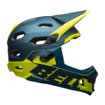 Integrální cyklistická helma BELL Super DH Spherical Mat/Glos Blue/Hi-Viz M(55–59)