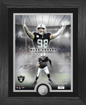 Highland Mint Obraz Las Vegas Raiders NFL Maxx Crosby Legends Photo Mint