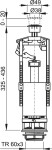 Alcadrain Vypouštěcí ventil se STOP tlačítkem zvýšený A05-CHROM A05-CHROM