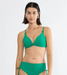 Mix & Match Summer – Vyztužený plavkový top se srdcovým výstřihem Triumph PALM GREEN 38C