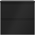 MEXEN/S - Orio koupelnová skříňka pod umyvadlo 50 cm s deskou, 2 zásuvky, černá mat 91A10-05047-2-BFFC71