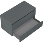 MEXEN/S - Orio koupelnová skříňka pod umyvadlo 90 cm s deskou, 2 zásuvky, grafit mat 91A10-09047-2-BFFC66