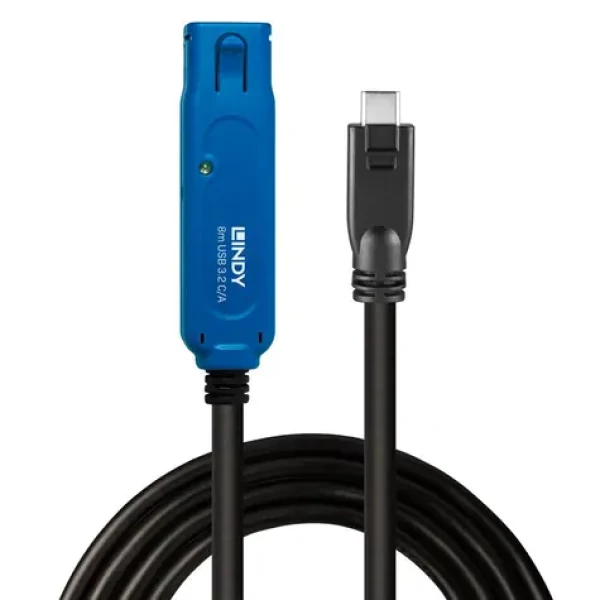 Lindy 43381 / Aktivní prodlužovací kabel Pro USB-C/USB-A / USB 3.2 Gen 1 / 8 m / 5 Gbit/s (43381)